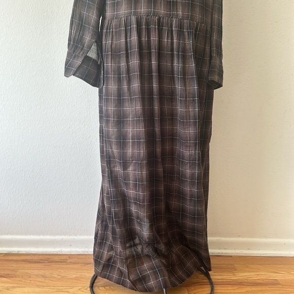 Isabel Marant 36 US brown cotton long sleeve dress 51” length, great condition - Picture 6 of 9
